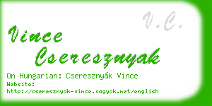 vince cseresznyak business card